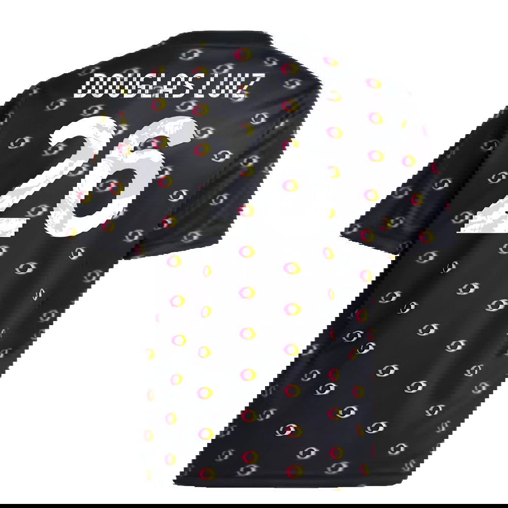 2024-2025 Juventus Pre-Match Shirt (Black) - Kids (Douglas Luiz 26)