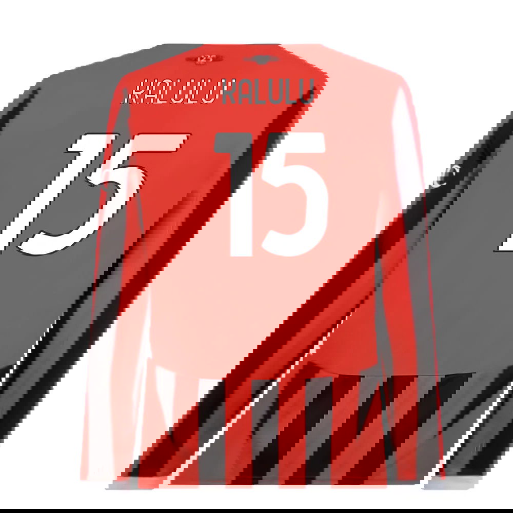 2024-2025 AC Milan Home Long Sleeve Shirt (Kalulu 15)