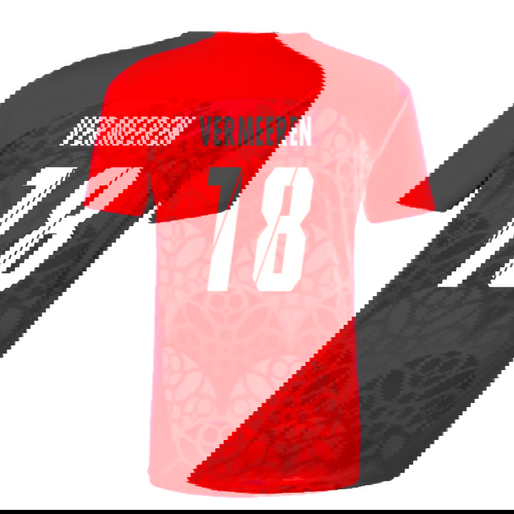 2024-2025 Red Bull Leipzig Pre-Match Shirt (Red) (Vermeeren 18)