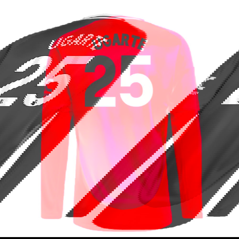2024-2025 Man Utd Long Sleeve Home Shirt (Ugarte 25)