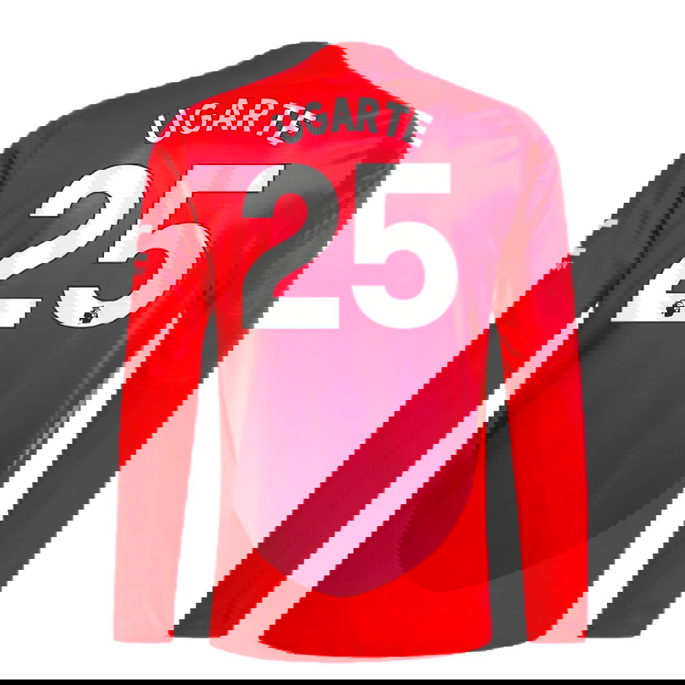 2024-2025 Man Utd Authentic Long Sleeve Home Shirt (Ugarte 25)
