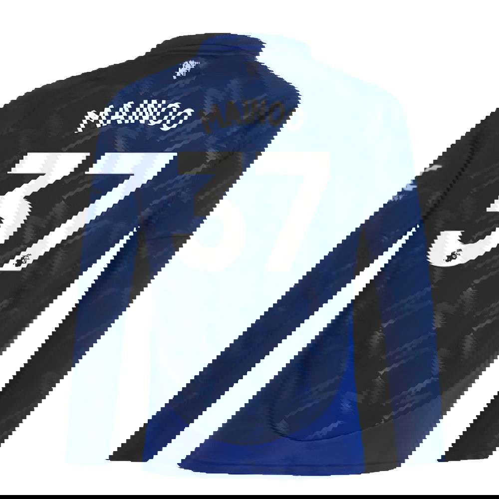 2024-2025 Man Utd Long Sleeve Away Shirt (Kids) (Mainoo 37)