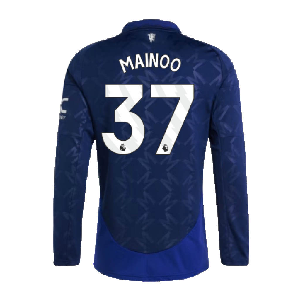 2024-2025 Man Utd Long Sleeve Away Shirt (Mainoo 37)