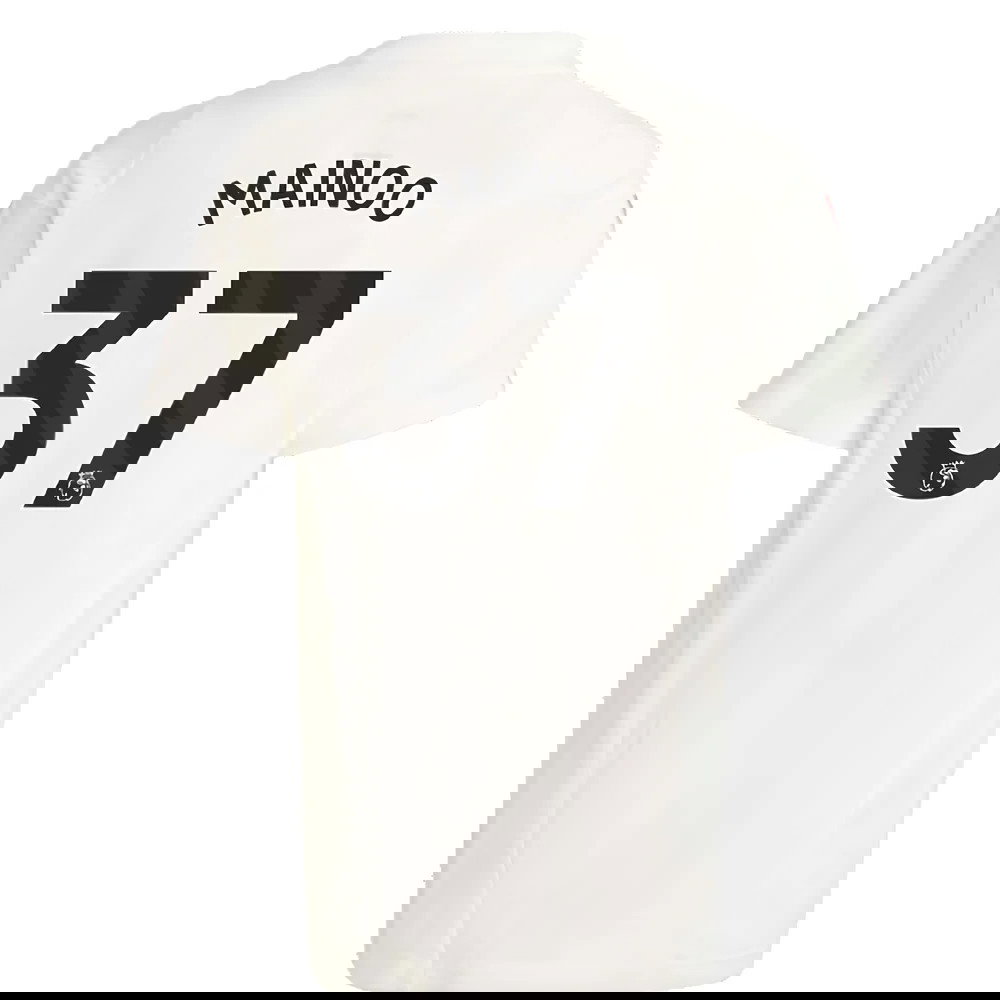 2023-2024 Man Utd Training Tee (White) - Kids (Mainoo 37)