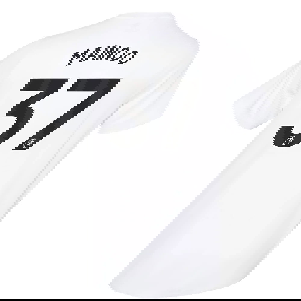 2023-2024 Man Utd Training Tee (White) (Mainoo 37)