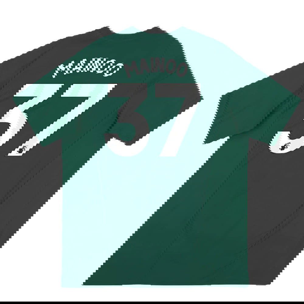 2023-2024 Man Utd Training Tee (Green) (Mainoo 37)