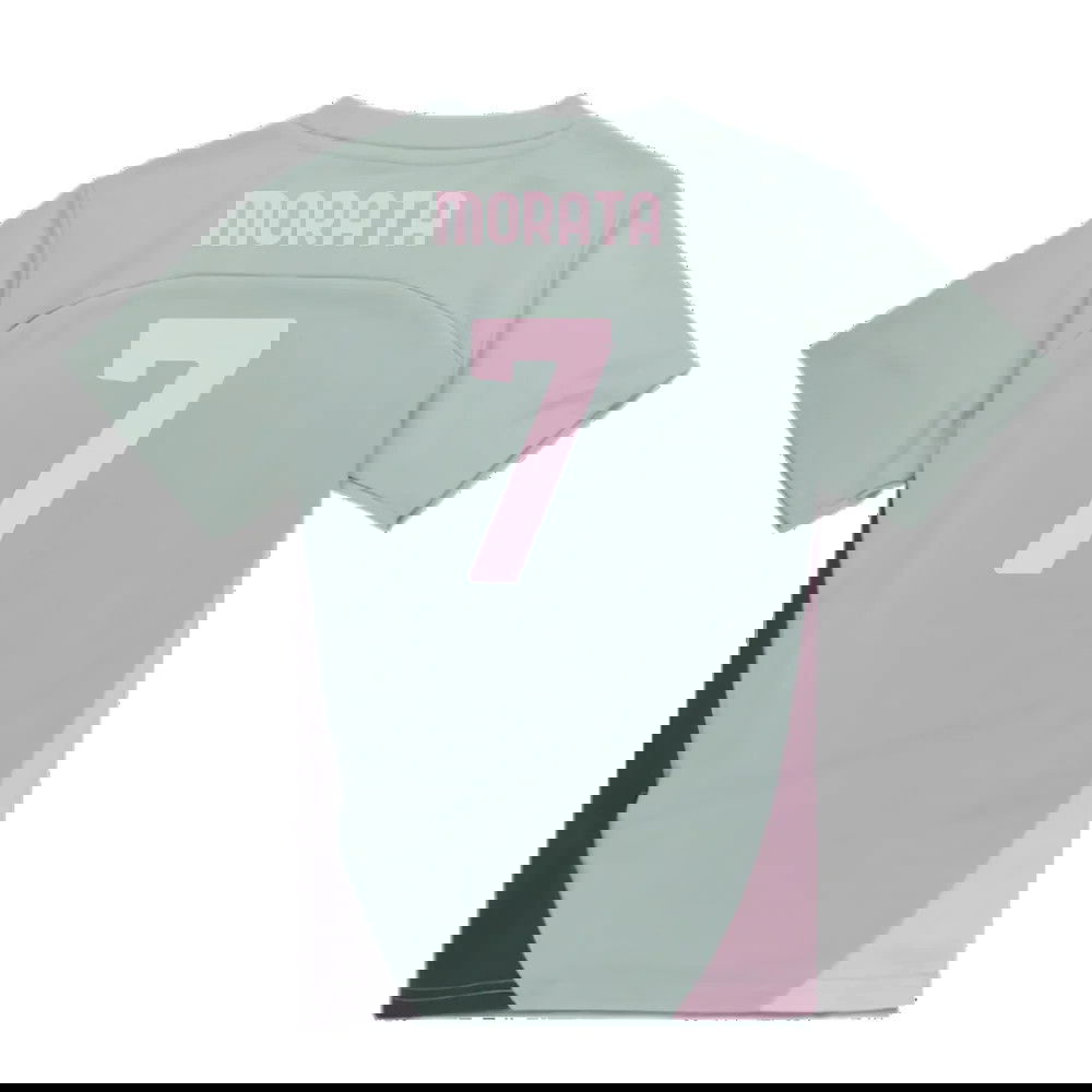 2024-2025 AC Milan Training Shirt (Green Fog) - Kids (Morata 7)