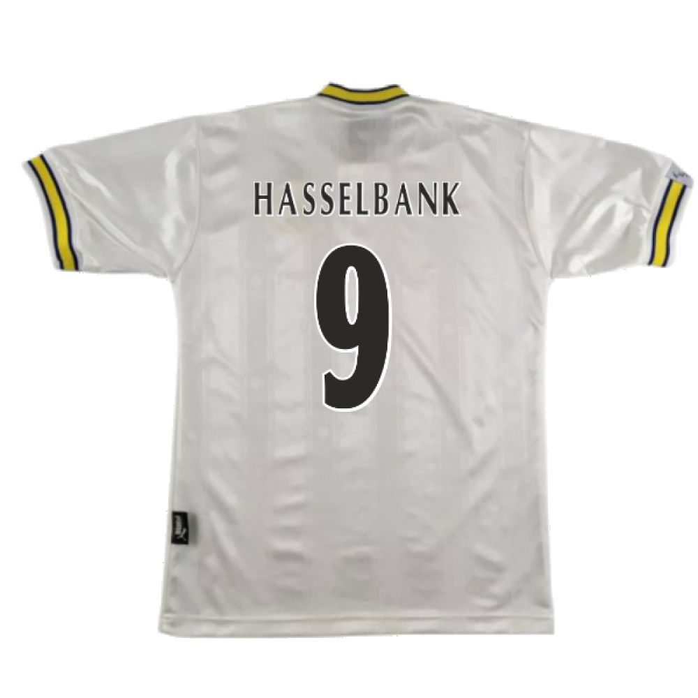 Leeds United 1996-98 Home Shirt (L) (Mint) (Hasselbank 9)