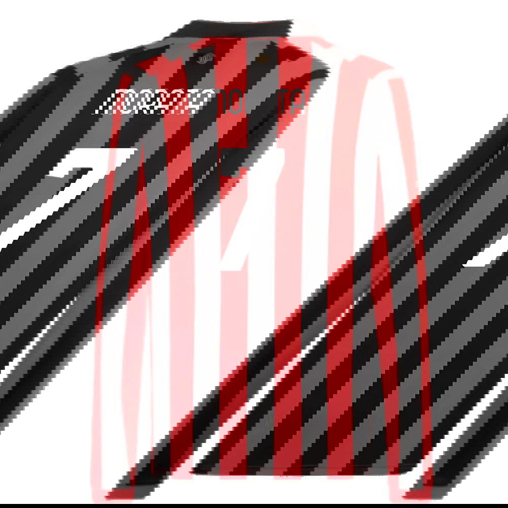 AC Milan 125th Authentic Shirt LS (Black-Red) (Morata 7)