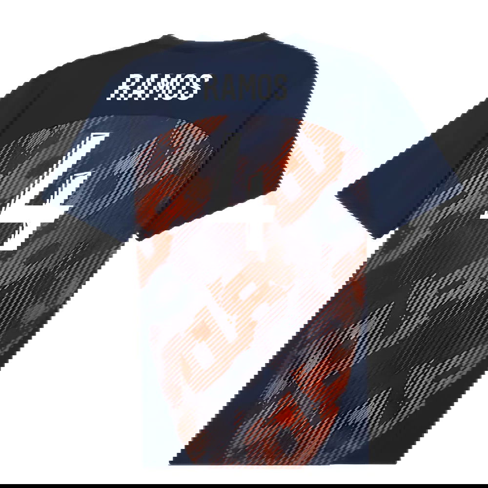 2024-2025 Marseille Pre-Match Shirt (Club Navy) (Ramos 4)