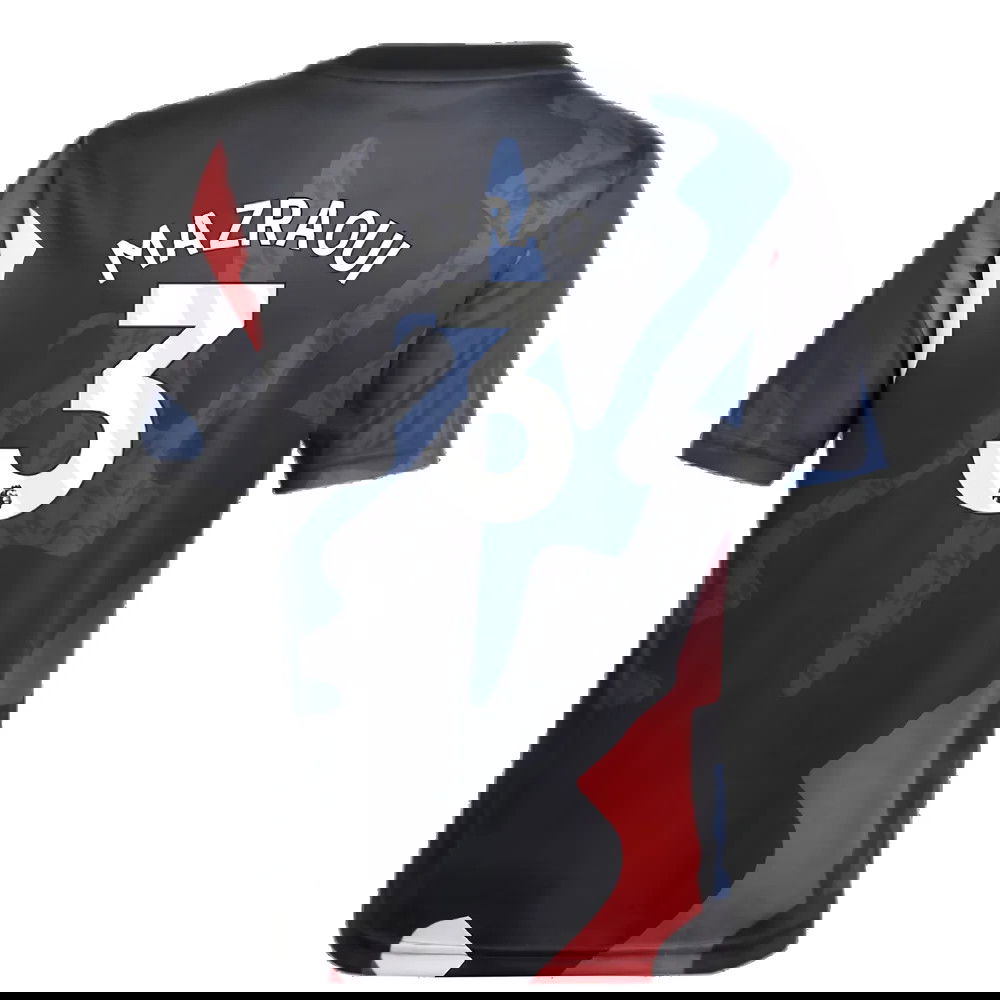 2024-2025 Man Utd Pre-Match Jersey (Black) - Kids (Mazraoui 3)
