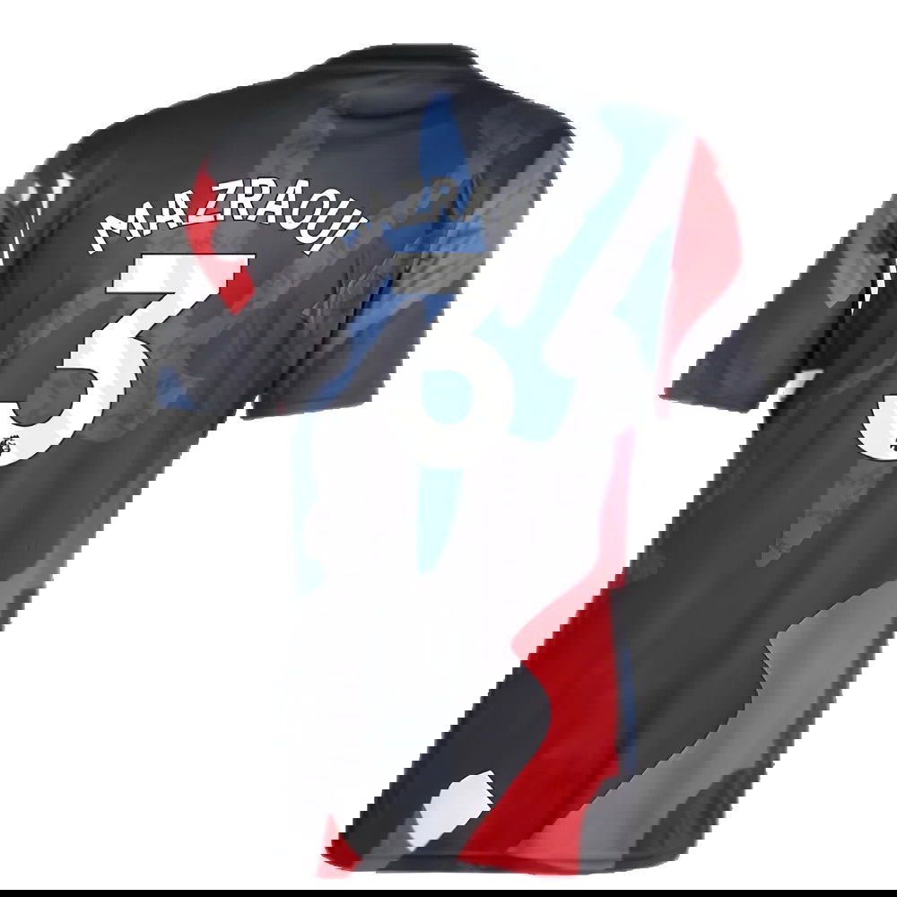 2024-2025 Man Utd Pre-Match Jersey (Black) (Mazraoui 3)