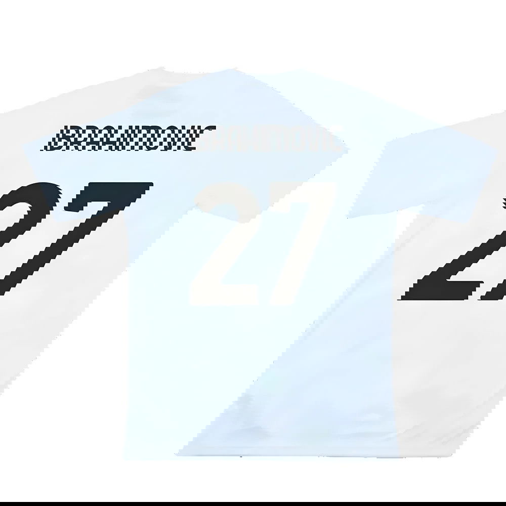 2024-2025 Lazio Pre-Match Jersey (White) (Ibrahimovic 27)