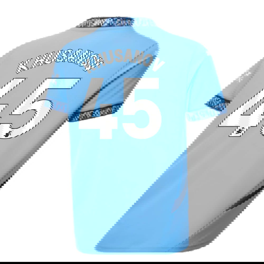 2024-2025 Man City Home Shirt (Kids) (Khusanov 45)