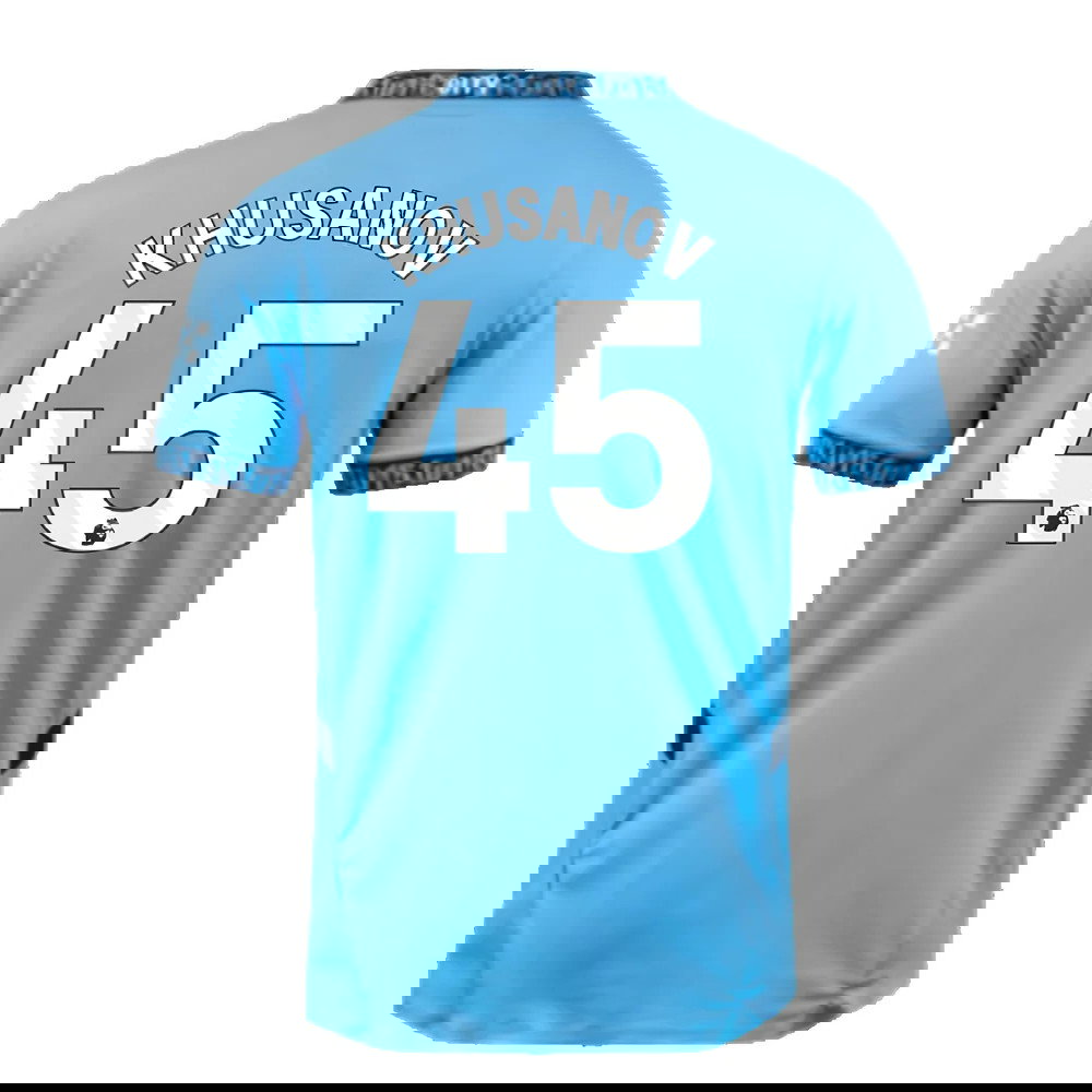 2024-2025 Man City Home Authentic Shirt (Khusanov 45)
