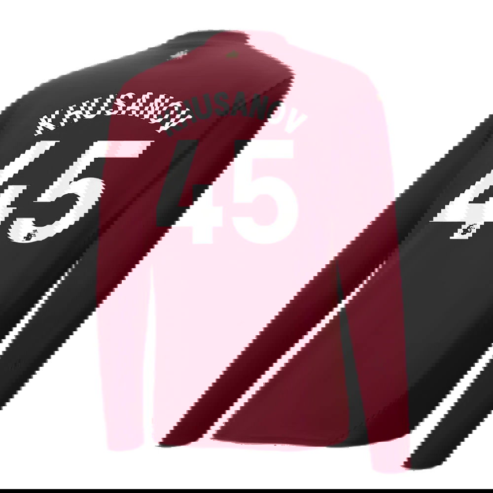 2024-2025 Man City Third Long Sleeve Shirt (Khusanov 45)