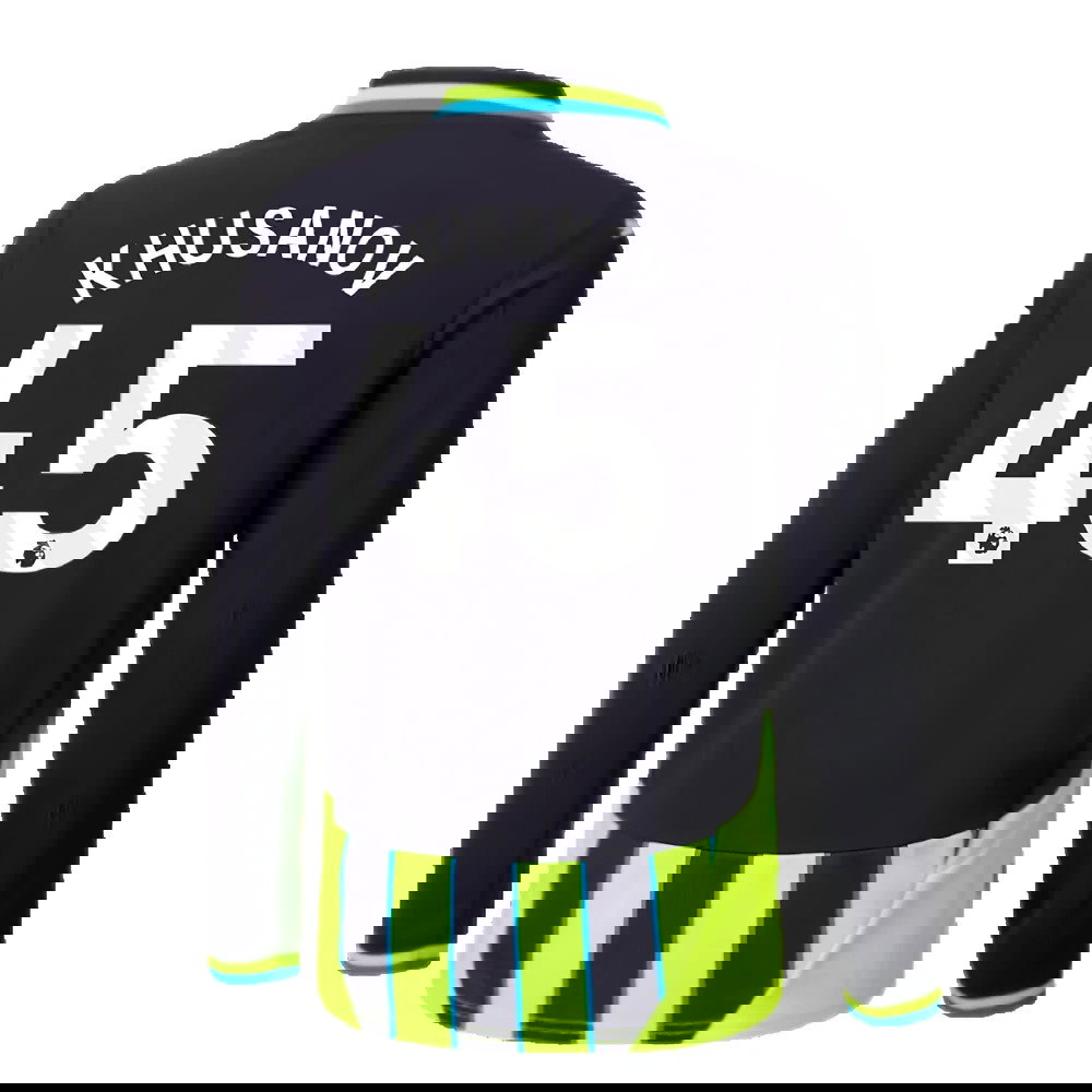 2024-2025 Man City Away Long Sleeve Shirt (Kids) (Khusanov 45)