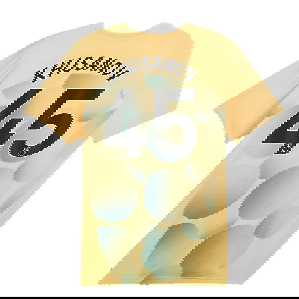 2024-2025 Man City Prematch SS Shirt (Flaxen) - Kids (Khusanov 45)