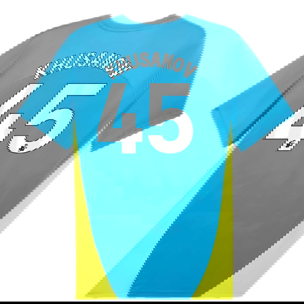 2024-2025 Man City Training Shirt (Magic Blue) (Khusanov 45)