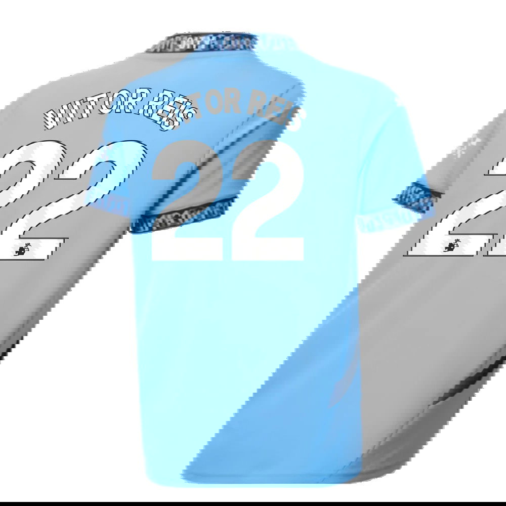 2024-2025 Man City Home Shirt (Kids) (Vitor Reis 22)