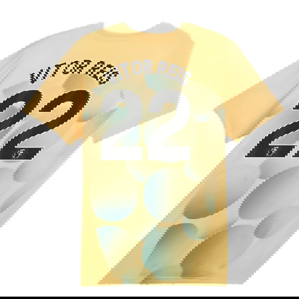 2024-2025 Man City Prematch SS Shirt (Flaxen) - Kids (Vitor Reis 22)