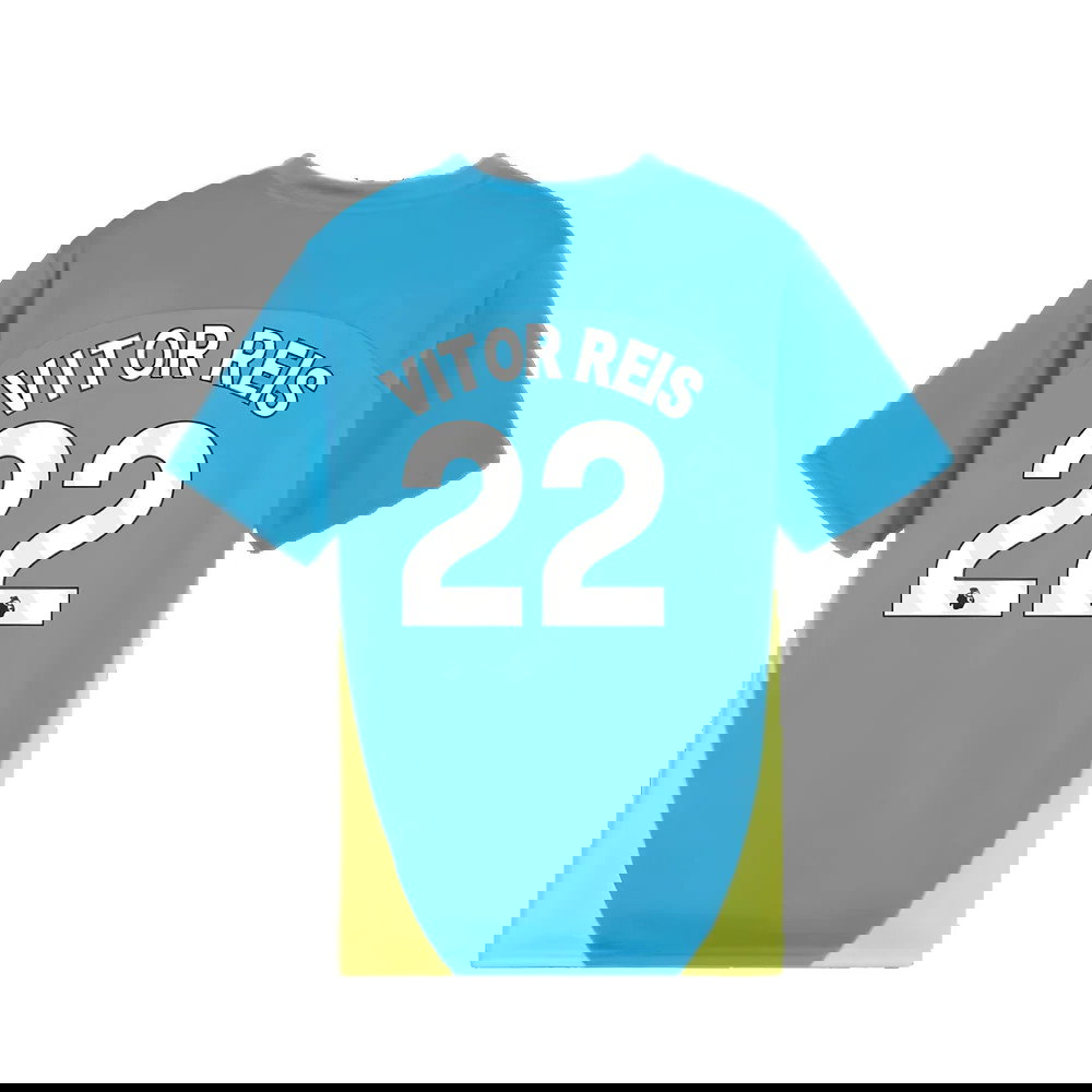 2024-2025 Man City Training Shirt (Magic Blue) - Kids (Vitor Reis 22)