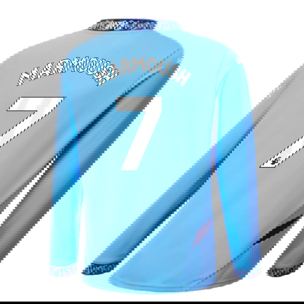 2024-2025 Man City Home Long Sleeve Shirt (Kids) (Marmoush 7)