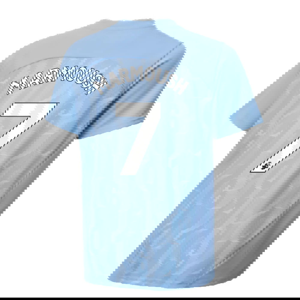 2024-2025 Man City Prematch SS Shirt (Light Blue) - Kids (Marmoush 7)