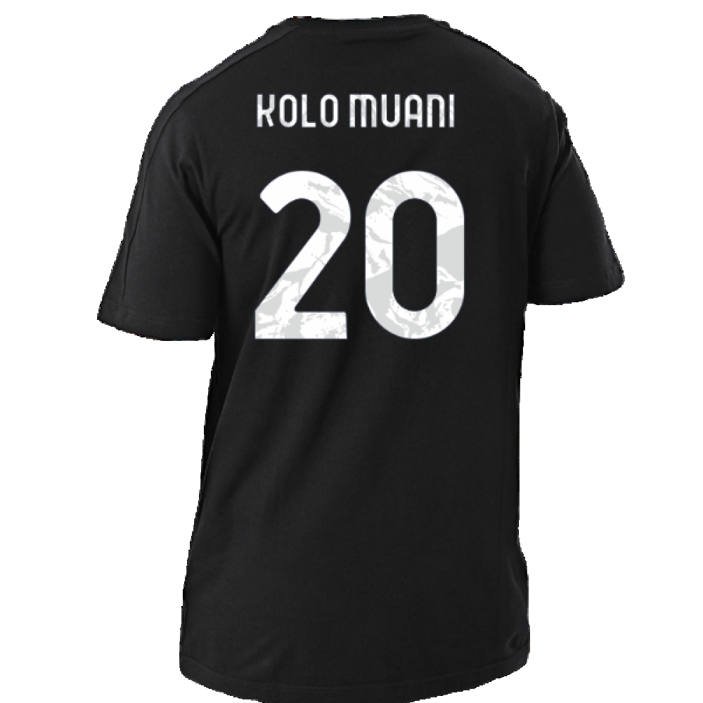 2024-2025 Juventus DNA Tee (Black) (Kolo Muani 20)