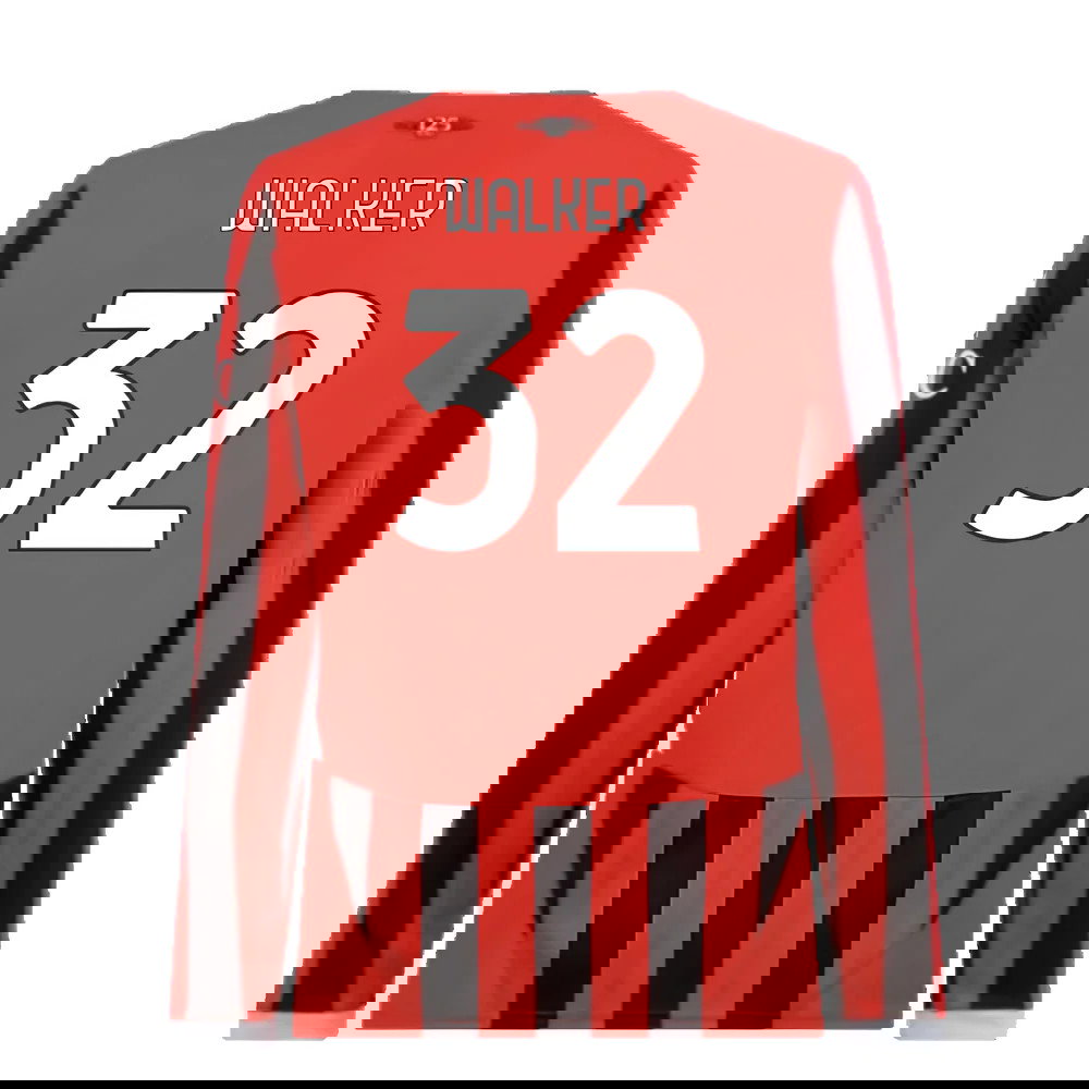 2024-2025 AC Milan Home Long Sleeve Shirt (Walker 32)