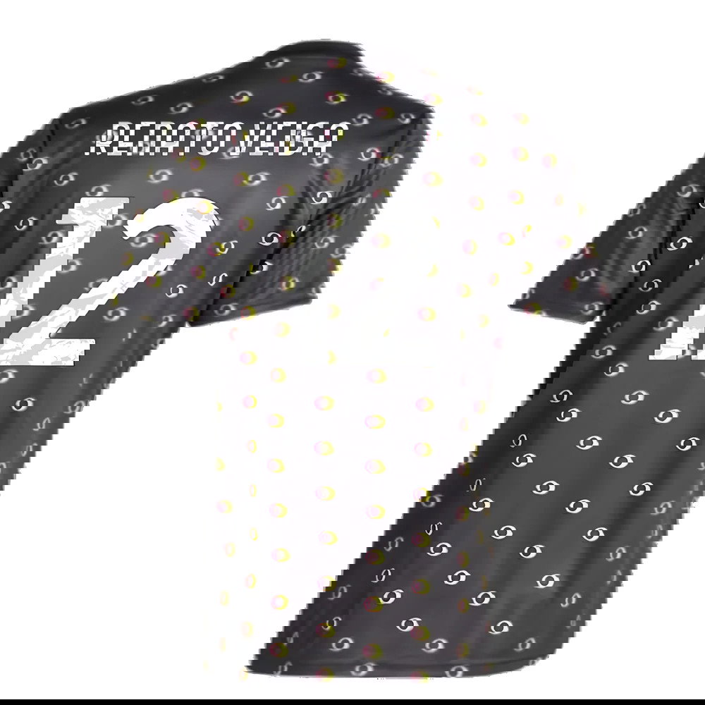 2024-2025 Juventus Pre-Match Shirt (Black) (Renato Veiga 12)
