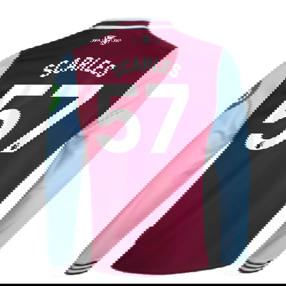 2024-2025 West Ham Long Sleeve Home Shirt (Kids) (Scarles 57)