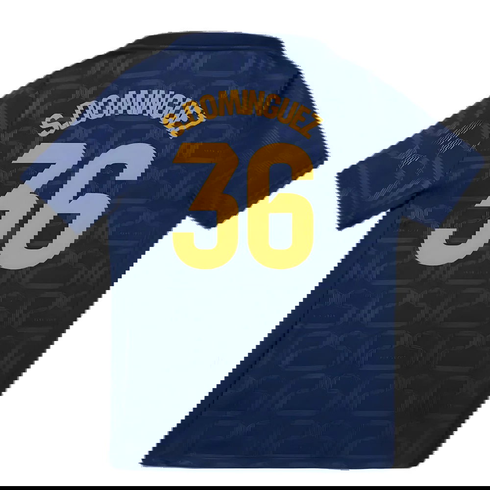 2024-2025 Barcelona Pre-Match Training Shirt (Navy) - Kids (S.Dominguez 36)