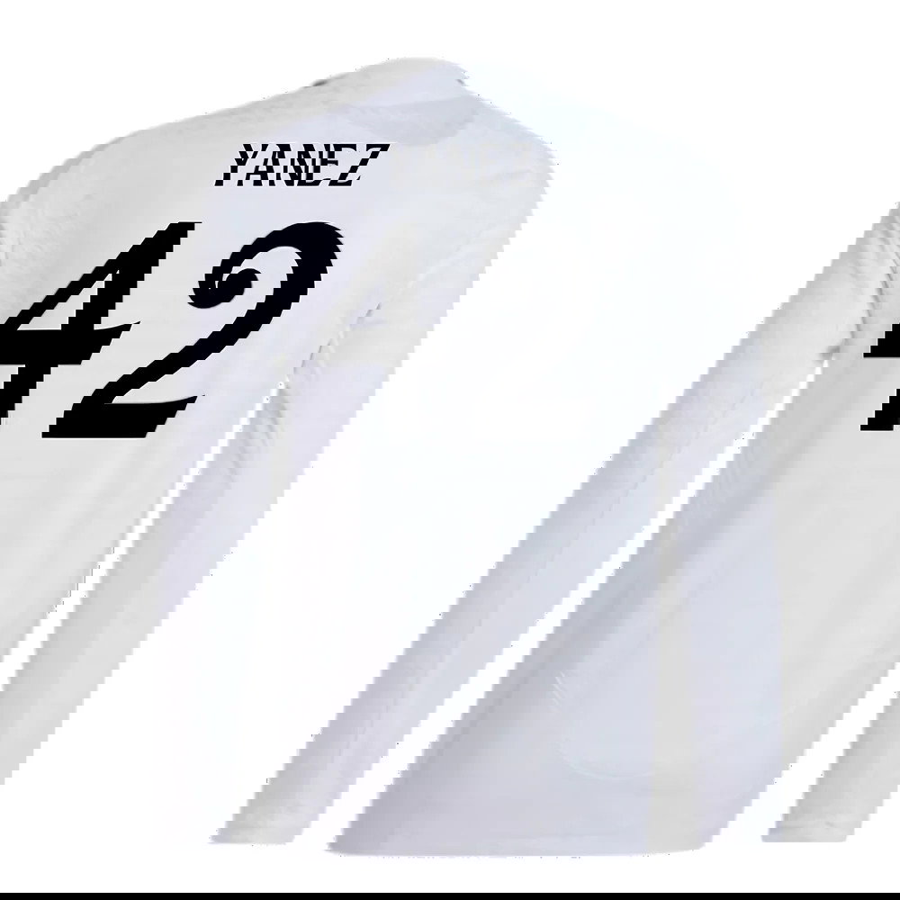 2024-2025 Real Madrid Authentic Long Sleeve Home Shirt (Yanez 42)