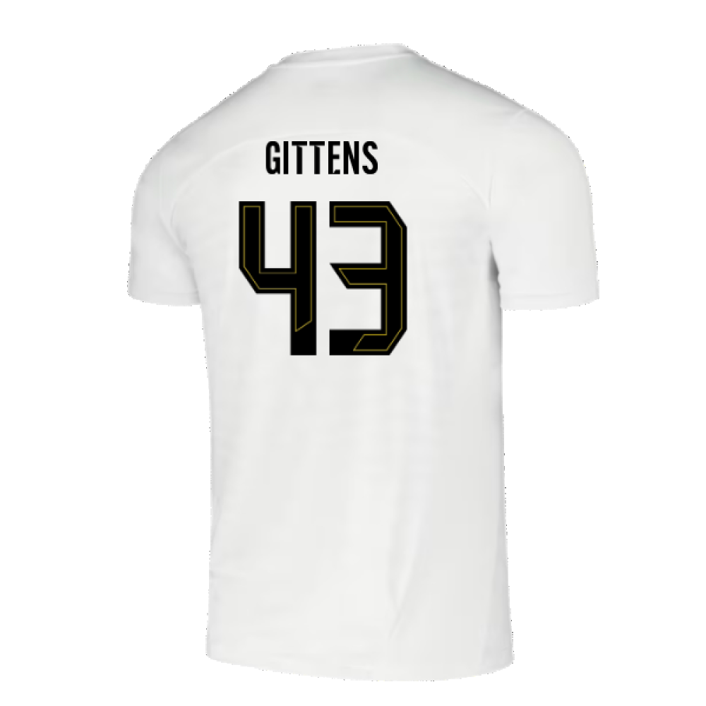 2024-2025 Borussia Dortmund Pre-Match Shirt (White) (Gittens 43)