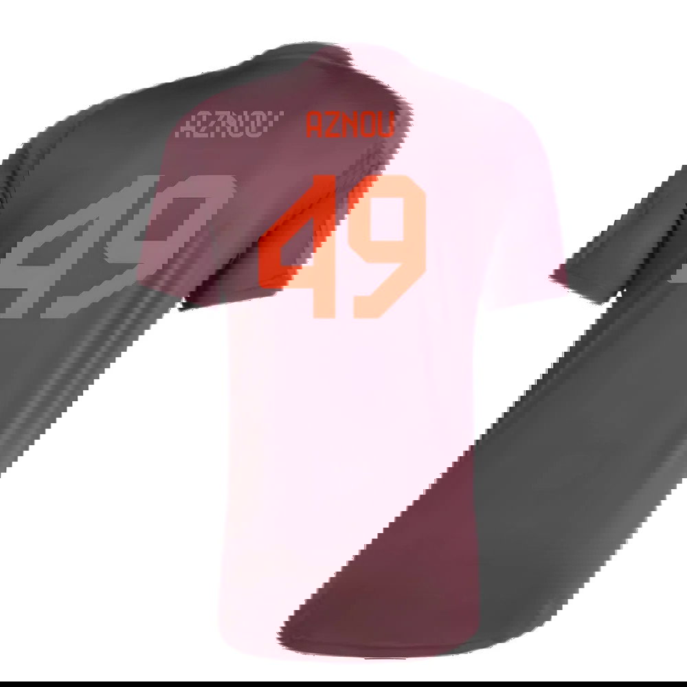 2024-2025 Bayern Munich Training Shirt (Shadow Maroon) (Aznou 49)