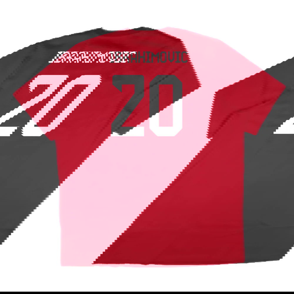 2024-2025 Bayern Munich DNA Graphic Tee (Red) (Ibrahimovic 20)