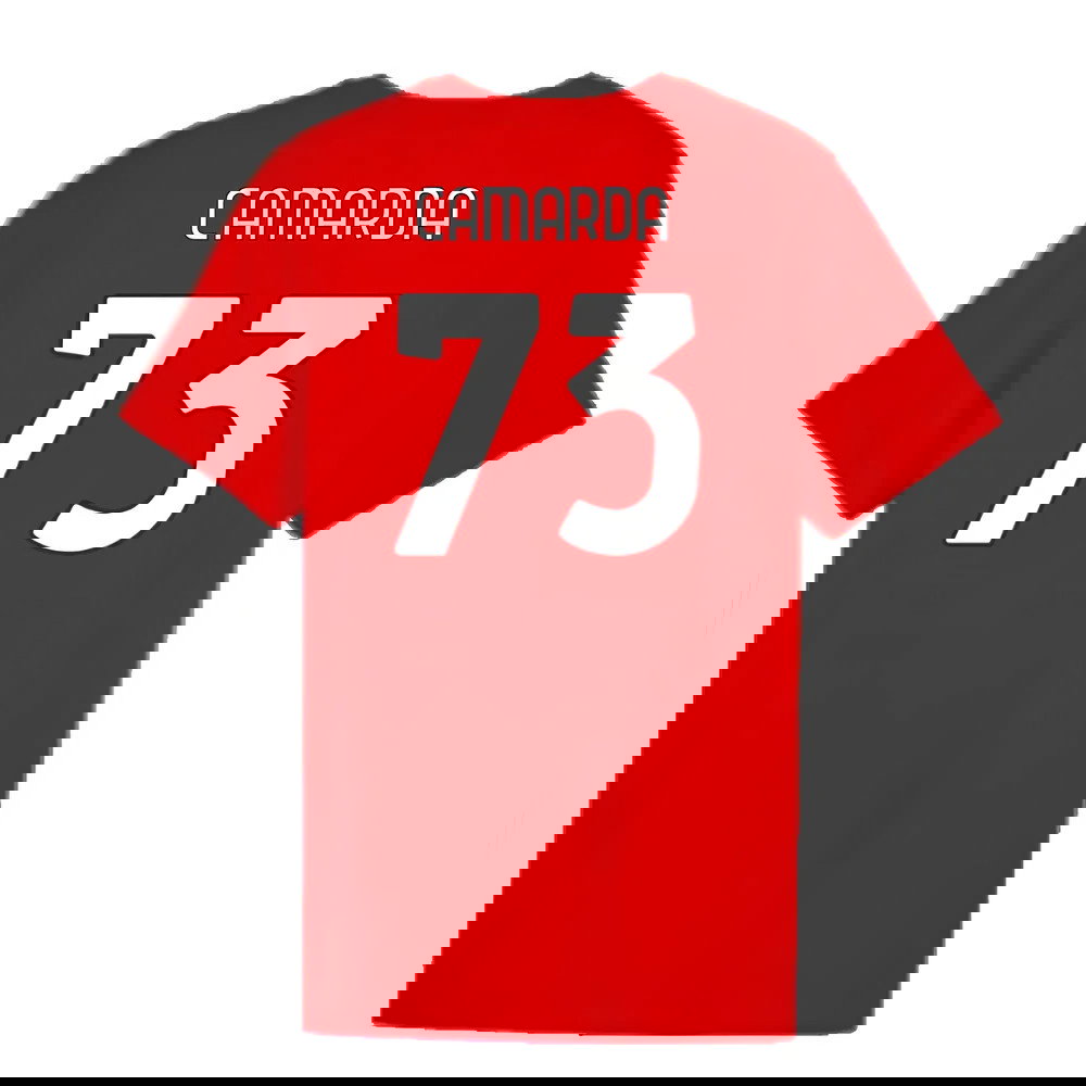 2024-2025 AC Milan ftblCulture Tee (Red) (Camarda 73)