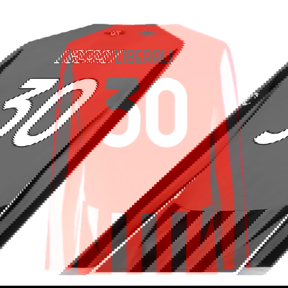 2024-2025 AC Milan Home Long Sleeve Shirt (Liberali 30)