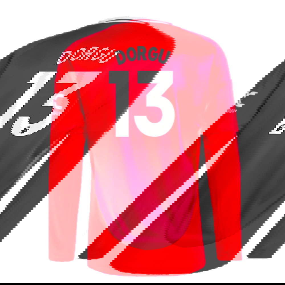 2024-2025 Man Utd Long Sleeve Home Shirt (Dorgu 13)