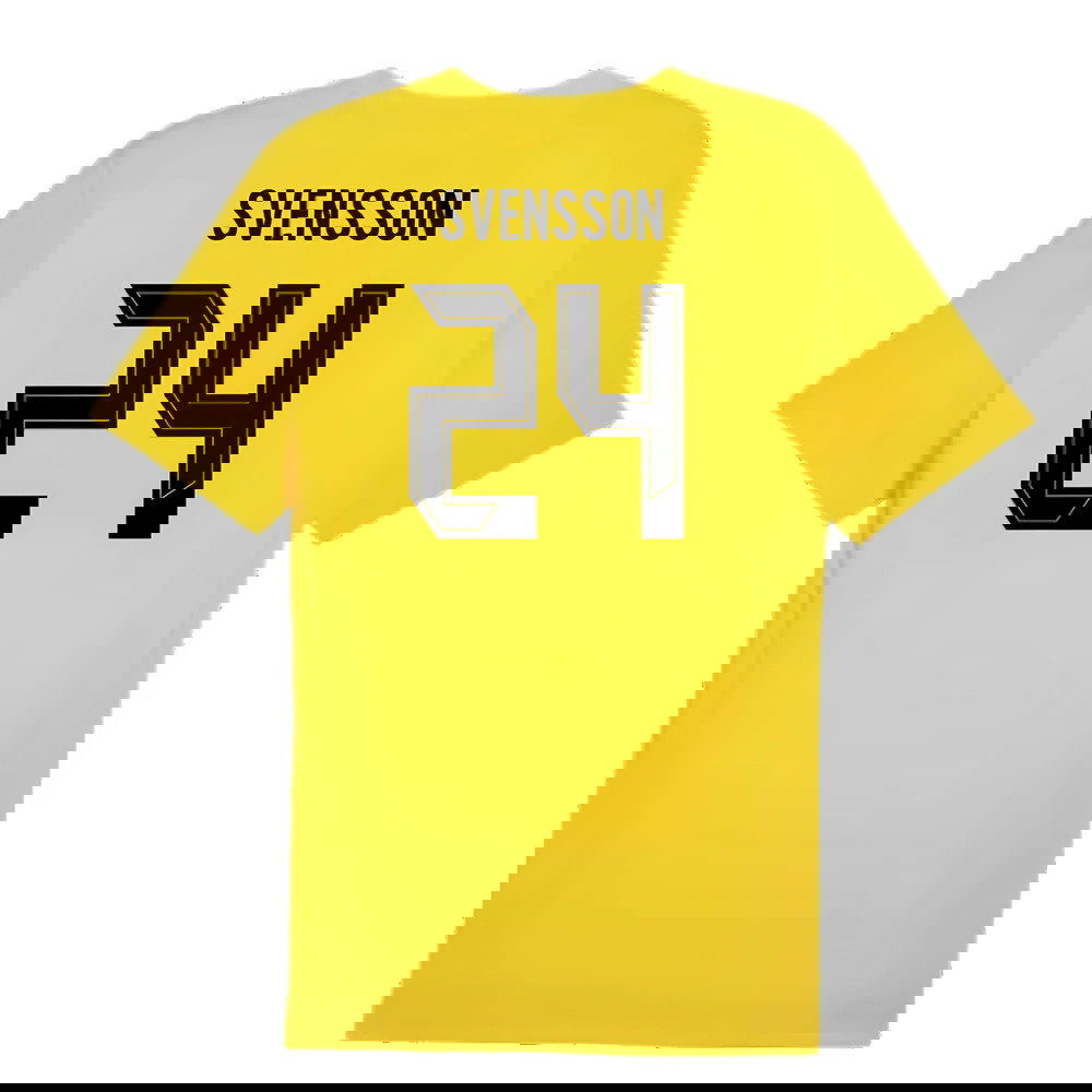 2024-2025 Borussia Dortmund Training Shirt (Yellow) (Svensson 24)