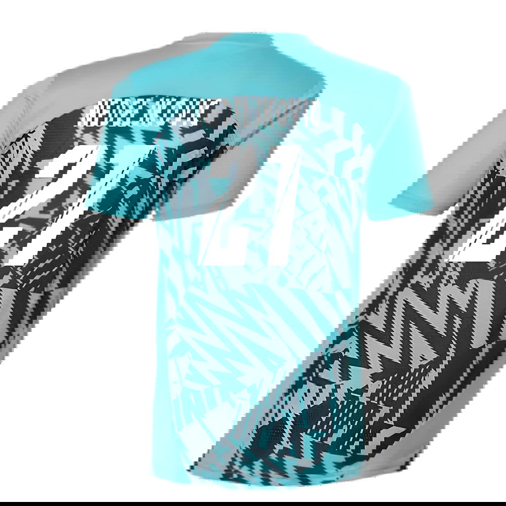 2024-2025 Red Bull Leipzig Pre-Match SS Shirt (Aqua) (Gomis 27)