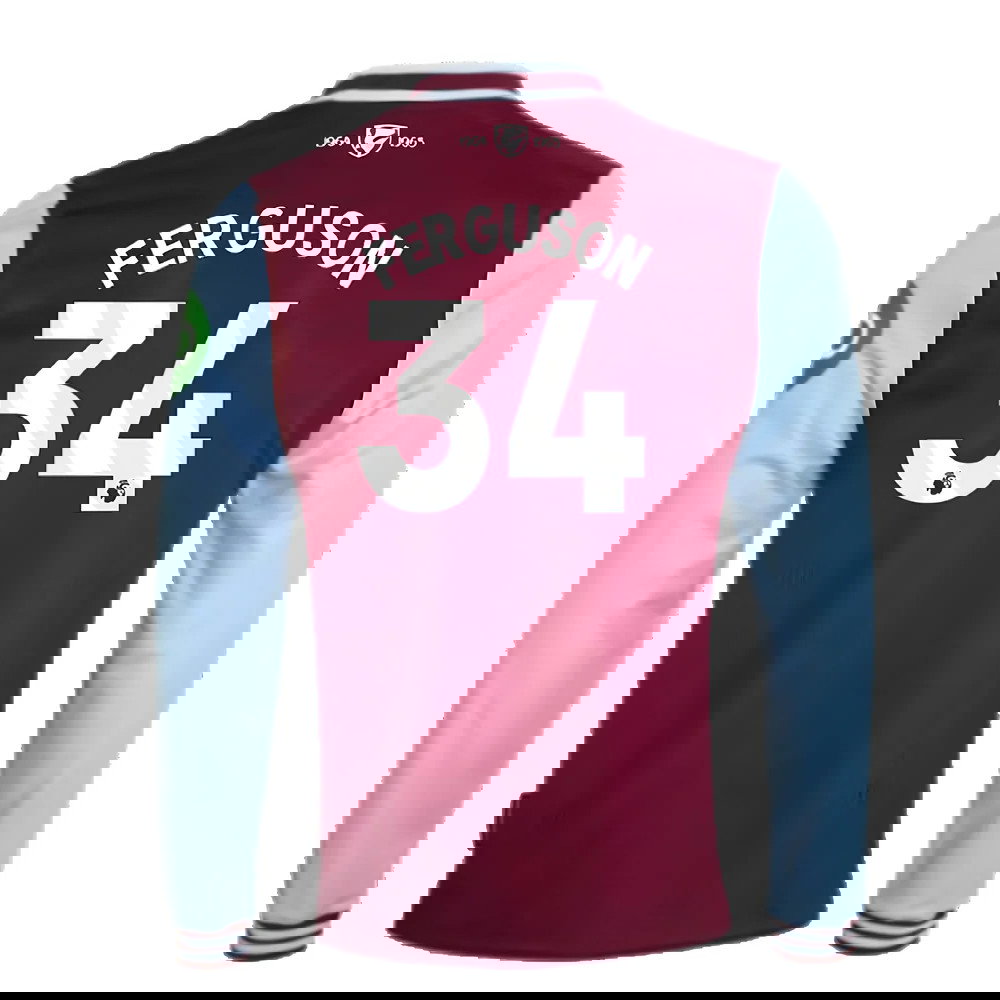 2024-2025 West Ham Long Sleeve Home Shirt (Kids) (Ferguson 34)