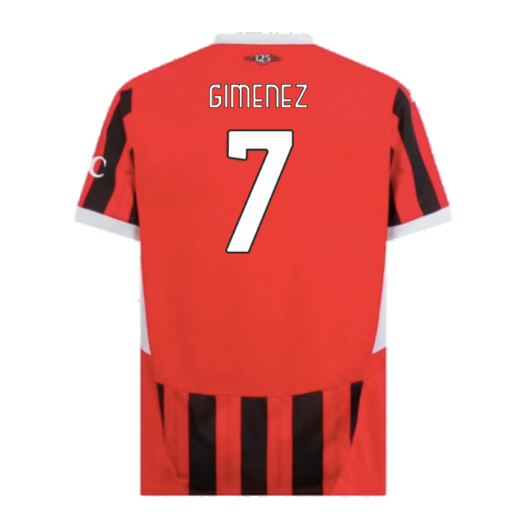 2024-2025 AC Milan Home Shirt (Gimenez 7)