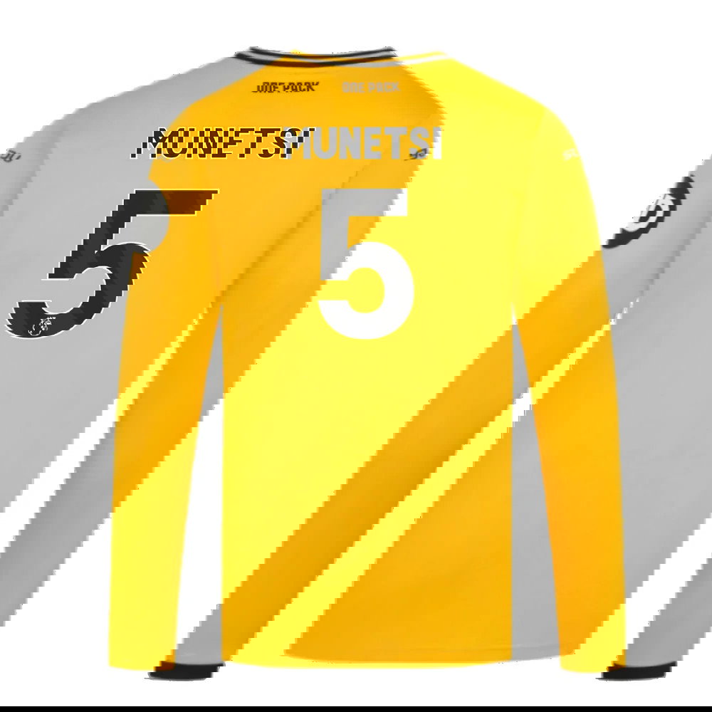 2024-2025 Wolves Long Sleeve Home Shirt (Munetsi 5)