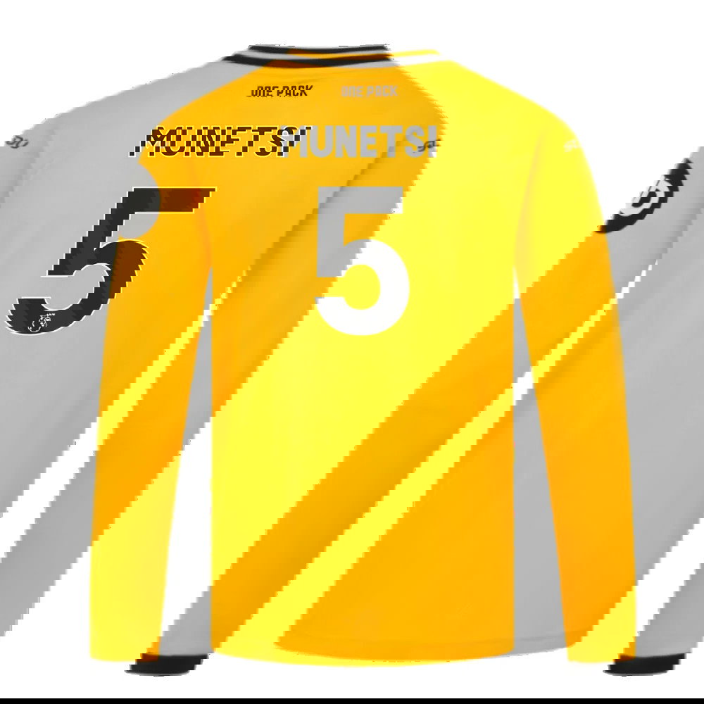 2024-2025 Wolves Long Sleeve Home Shirt (Kids) (Munetsi 5)