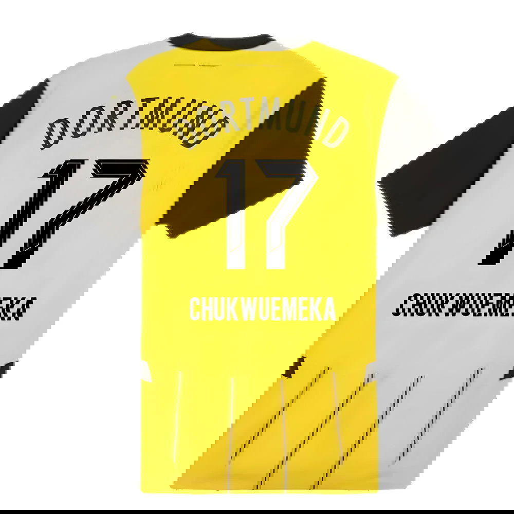 2024-2025 Borussia Dortmund Authentic Home Shirt (Chukwuemeka 17)