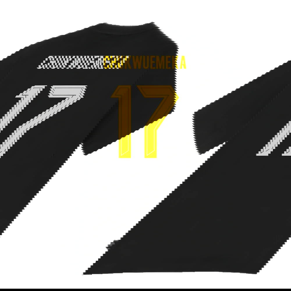 2024-2025 Borussia Dortmund ESS Tee (Black) (Chukwuemeka 17)