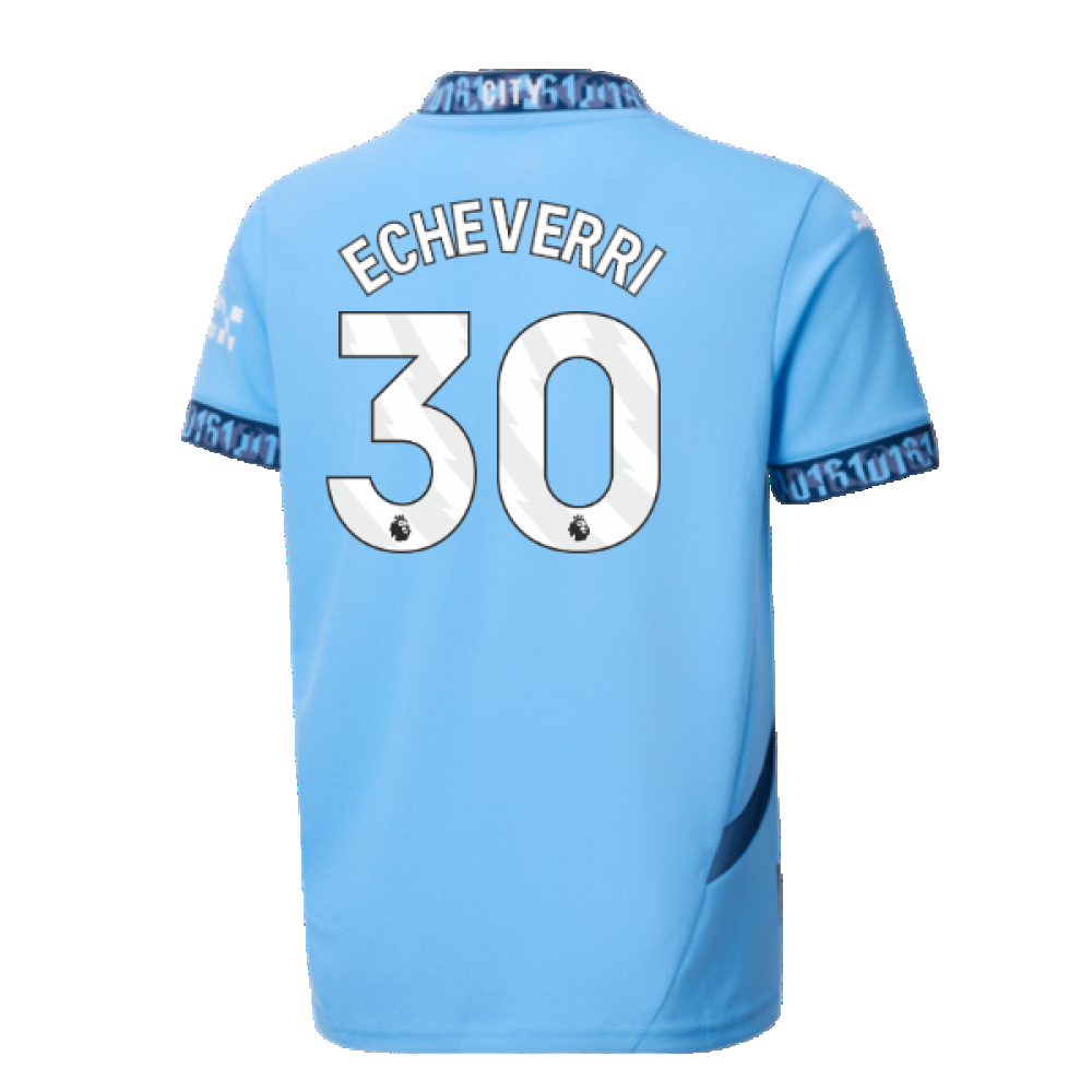 2024-2025 Man City Home Shirt (Kids) (Echeverri 30)