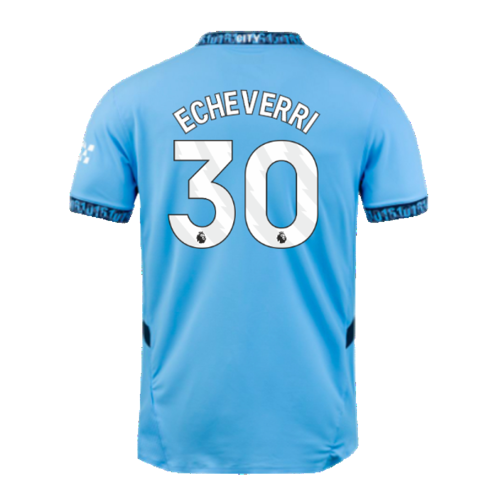 2024-2025 Man City Home Authentic Shirt (Echeverri 30)